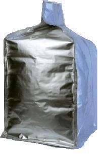 Aluminium innersäck som används till storsäck, oktabiner, kartonger, lådor och IBC container. (Bilden ägs av Accon AB)
