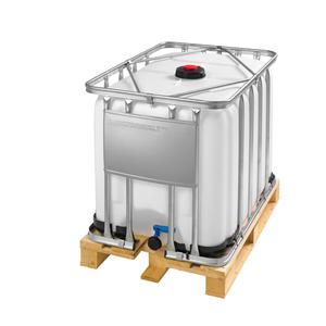 IBC UN 600 Liter Träpall, 150 mm fyllning