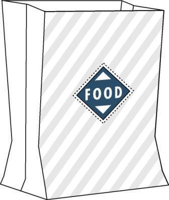 PE-säck livsmedel & hygienkrav (Friktion) med öppen topp och invik i sidorna (Bilden ägs av Accon AB)