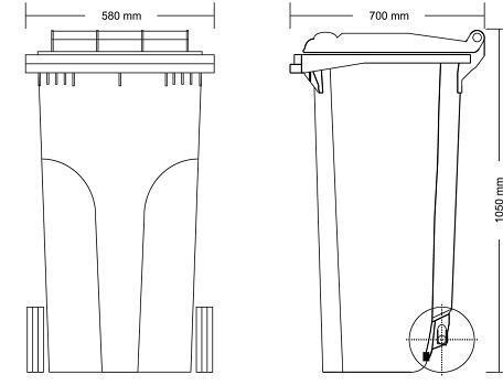 Avfallsbehållare 240 Liter