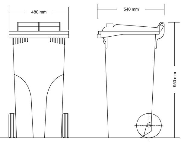 Avfallsbehållare 120 Liter