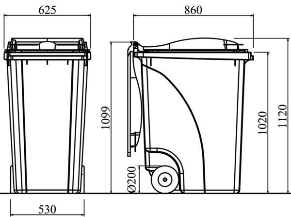 Avfallsbehållare 240 Liter