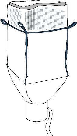 Storsäck med krage & konisk botten med innersäck