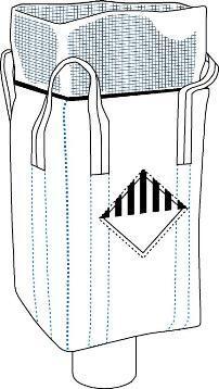 Farligt gods storsäck UN med Krage och tömningsstos