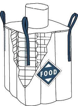 Storsäck för livsmedel Q-bag fyllningsstos och plan botten 