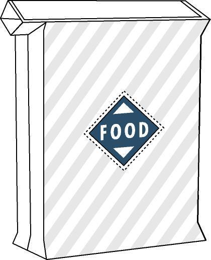 PE-säck med utanpåliggande ventil Livsmedelsgodkänd - Friktion (Bilden ägs av Accon AB)