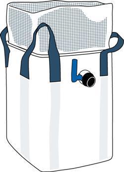 Storsäck för filtrering med ventil & krage