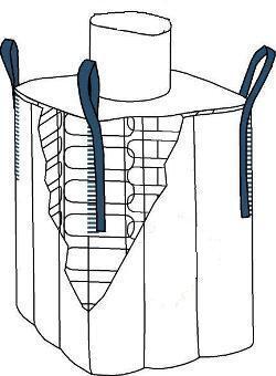 Storsäck Q-bag med fyllningsstos och plan botten