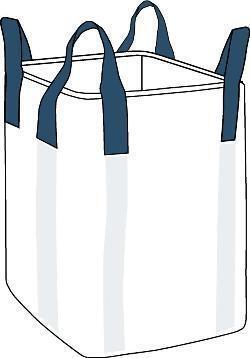 Storsäck med öppen topp & plan botten för filtrering (Cross Corner loops) (Bilden ägs av Accon Group)