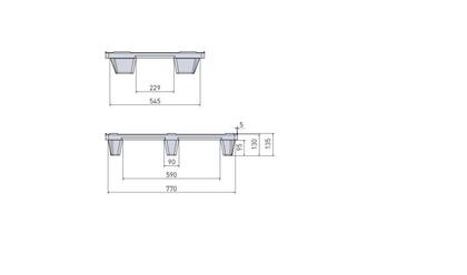 Plastpall 800x600x130 mm