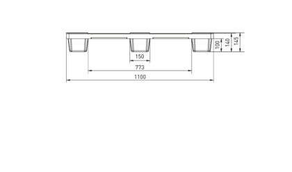 Plastpall 1100x1100x140 mm