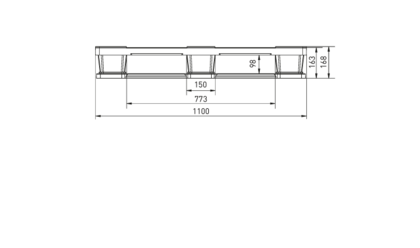 Plastpall 1100x1100x163 mm