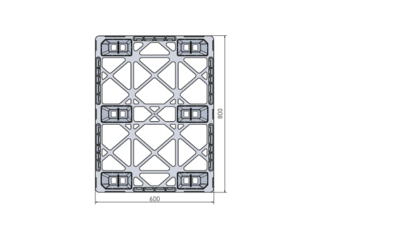 Plastpall 800x600x130 mm