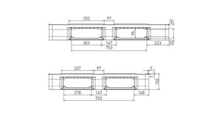 Plastpall 1200x1000x155 mm