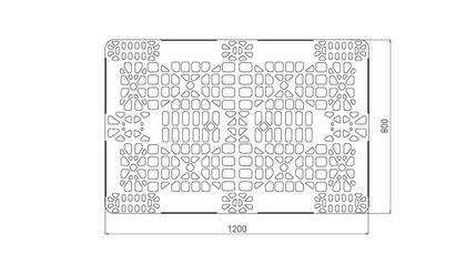 Plastpall 1200x800x150 mm