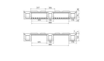 Plastpall 1140x1140x165 mm