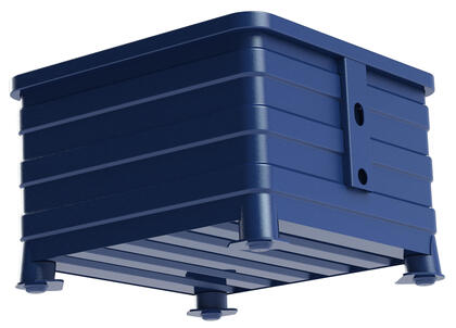 Storbox 850T är en mycket robust plåtcontainer i Fatpallmått för tyngre material och passar för flera typer av industrier. Kompatibel med Berglöfslådan.