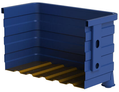 Starkare botten - ett tillval för Storbox / Berglöfslådan, en industricontainer som löser logistiken inom olika typer av tung metallindustri.