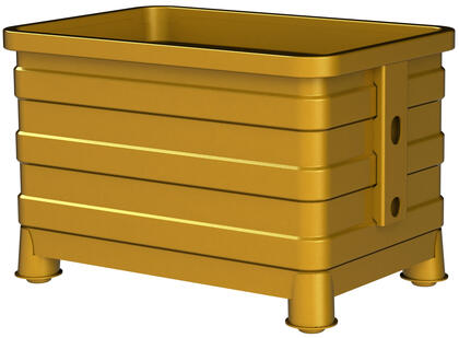 Storbox i ljus färg - ett tillval för Storbox / Berglöfslådan som hjälper till att förenkla hanteringen av material inom industrier såsom metall- och kärnkraftsindustrin.