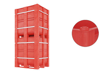 Swedebox plastcontainer är en flexibel behållare som förenklar logistiken kring farligt avfall inom olika typer av industrier och som sparar plats eftersom de går att stapla.