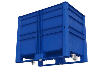 Swedebox 800 Ecoline är en plastbox som kan förses med flera olika varianter av staplingsbara hjul,  för att underlätta logistiken kring hantering av avfall inom industrin.