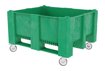 Swedebox Ace 1000 SH540 plastcontainer kan ha olika varianter av hjul och är ett tillval som ger en flexiblare hantering av avfall inom olika typer av industrier. 