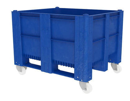 Swedebox 800 plastcontainer kan ha olika varianter av hjul och är ett tillval som ger en flexiblare hantering av avfall inom olika typer av industrier. 